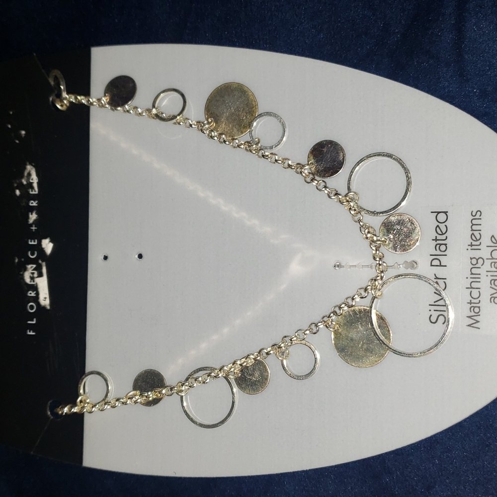 Silver plated Florence + Fred necklace